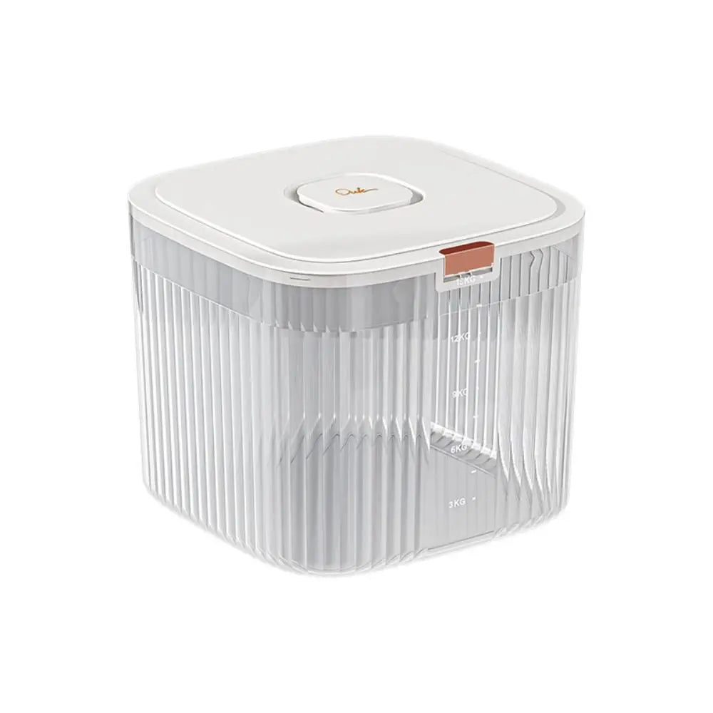 Flip Cover Dog Food Storage Container Sealed Transparent Cat Dry Food Box Large Capacity Plastic Pet Food Storage Barrel