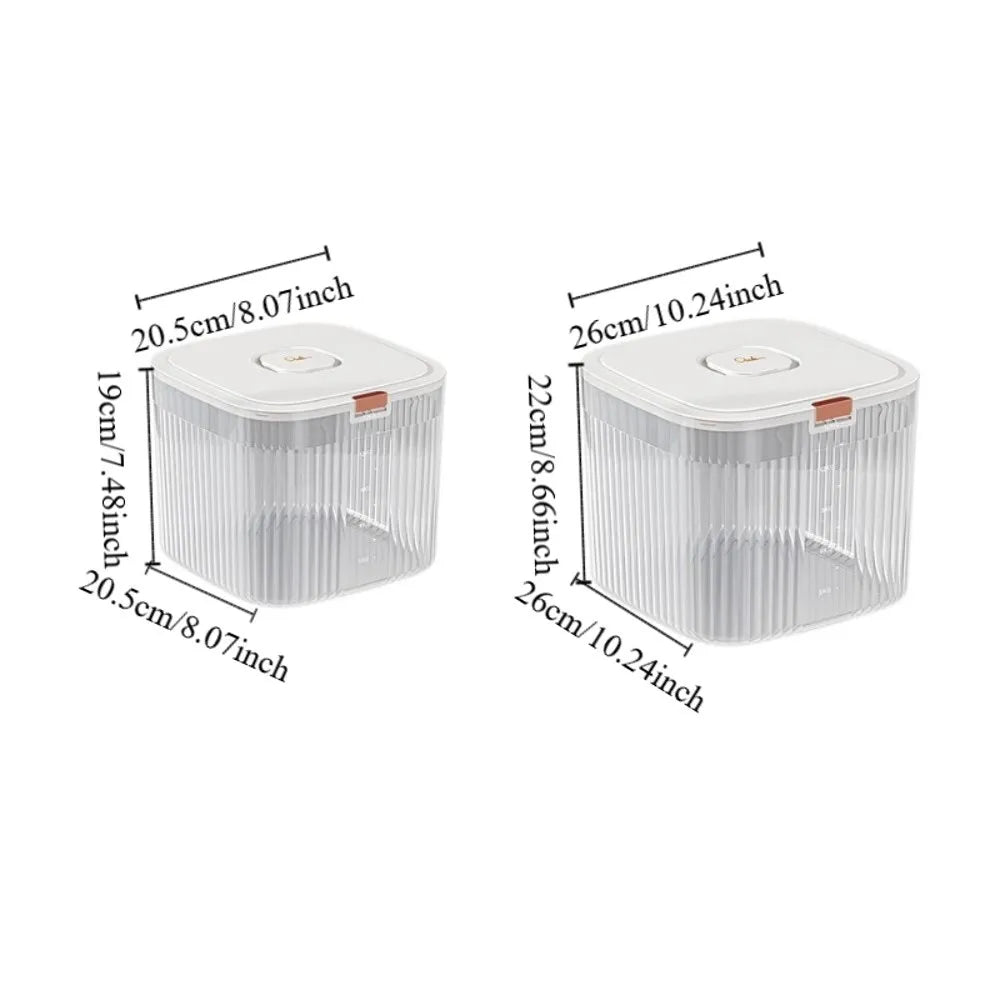 Flip Cover Dog Food Storage Container Sealed Transparent Cat Dry Food Box Large Capacity Plastic Pet Food Storage Barrel