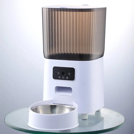 5L Automatic Feeder Cats WiFi with Camera HD Smart Interactive Pet Food Dispenser Timer Stainless Steel Bowl Auto Dog Feeder